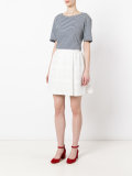 elasticated waist A-line skirt