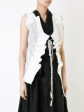 drawstring sheer waistcoat
