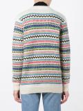 oversize fair isle knit cardigan
