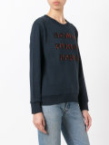 beaded logo sweatshirt