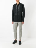embroidered stripe detail shirt