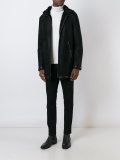 zipped shearling coat 