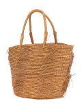 Layered straw tote