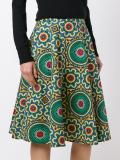 printed full midi skirt