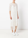 lace fringe trim dress 