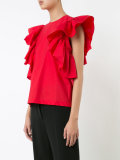 ruffled sleeve blouse