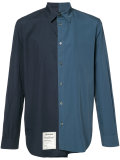 asymmetric two-tone shirt