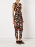 v-neck printed jumpsuit