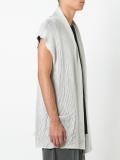 sleeveless open cardigan