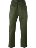 dropped crotch straight-fit chinos