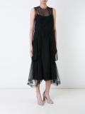 sheer flared dress