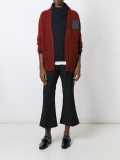 contrast panel cardigan