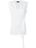 asymmetric ruffle tank top
