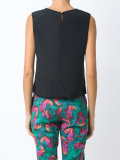 sleeveless silk blouse