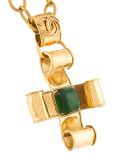 gripoix ribbon cross necklace 