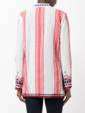 embroidered striped top