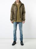 funnel neck padded jacket