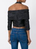 runway biker bow blouse