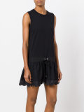 Scalloped trim dress