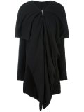 v-neck draped coat