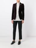 velvet effect fitted jacket