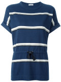 striped drawstring top 