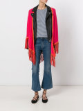 fringed trim cape 