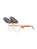 rounded aviator flip-up sunglasses