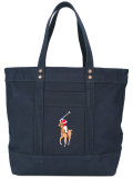 embroidered logo tote bag
