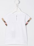 check and pleat detail T-shirt