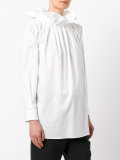 ruffled neck blouse