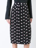 dot print pleated skirt 
