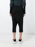 drop-crotch cropped trousers