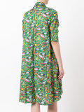 Transport print shirt dress