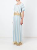 lace application striped trousers