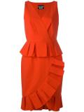 frill hem V-neck dress