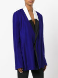 contrast shawl collar blazer