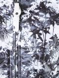 palm print hooded puffer jacket