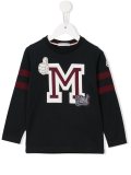 embroidered side stripe sweatshirt