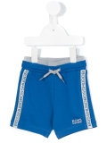logo stripe track shorts