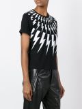 lightning bolt print T-shirt