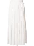 pleated midi skirt