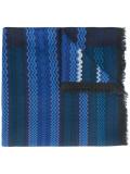 striped frayed scarf