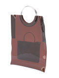 ring handle vinyl tote bag