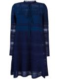 ruffled neck shift dress