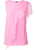 drape detail tank top