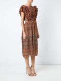 ruffled knit dress