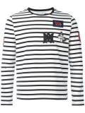 badge appliqué striped top