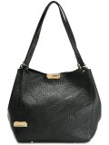embossed check shoulder bag
