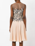 macrame lace panel dress